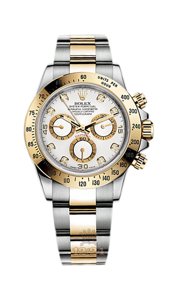 Rolex Cosmograph Daytona Watch 116523-0057 40 mm Steel / Yellow gold Case White Dial