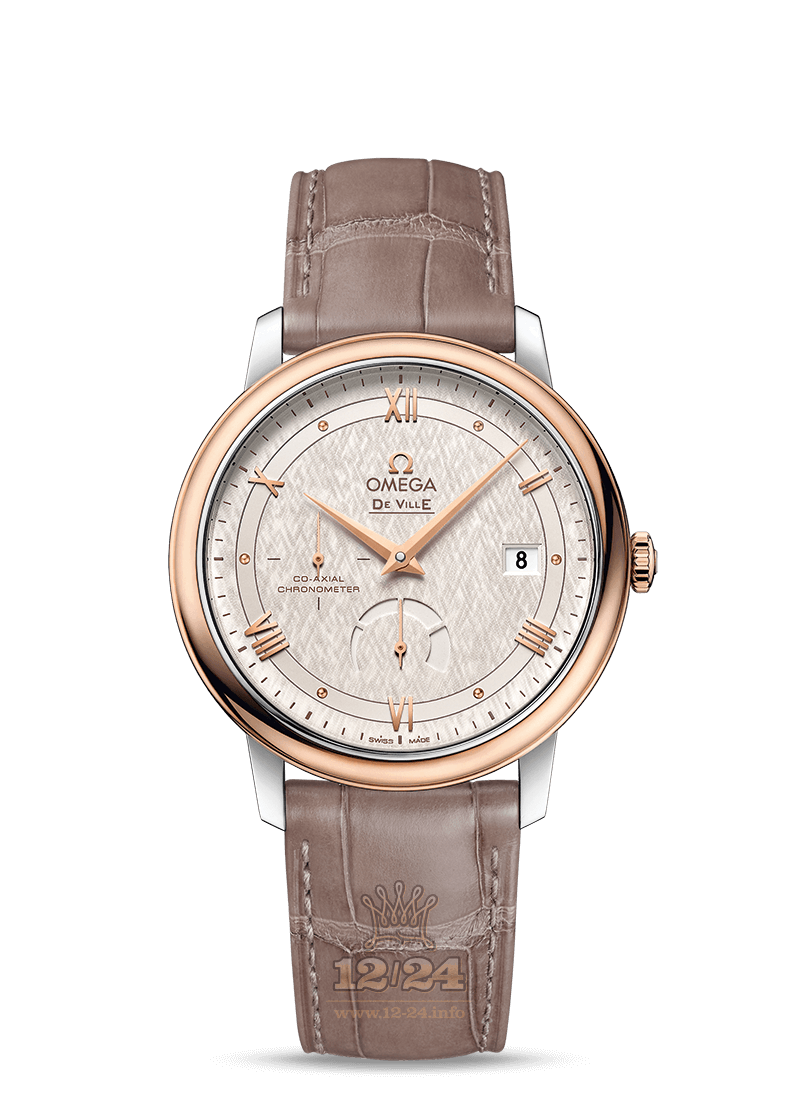 Omega Prestige Watch 424.23.40.21.02.001 40 mm Steel / Pink gold Case Silver Dial