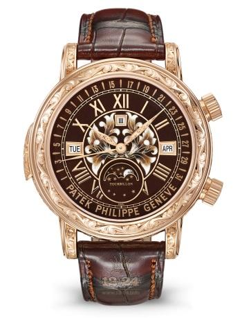Patek Philippe Grand Complications Watch 6002R-001 44 mm Pink gold Case Brown (chocolate) Dial