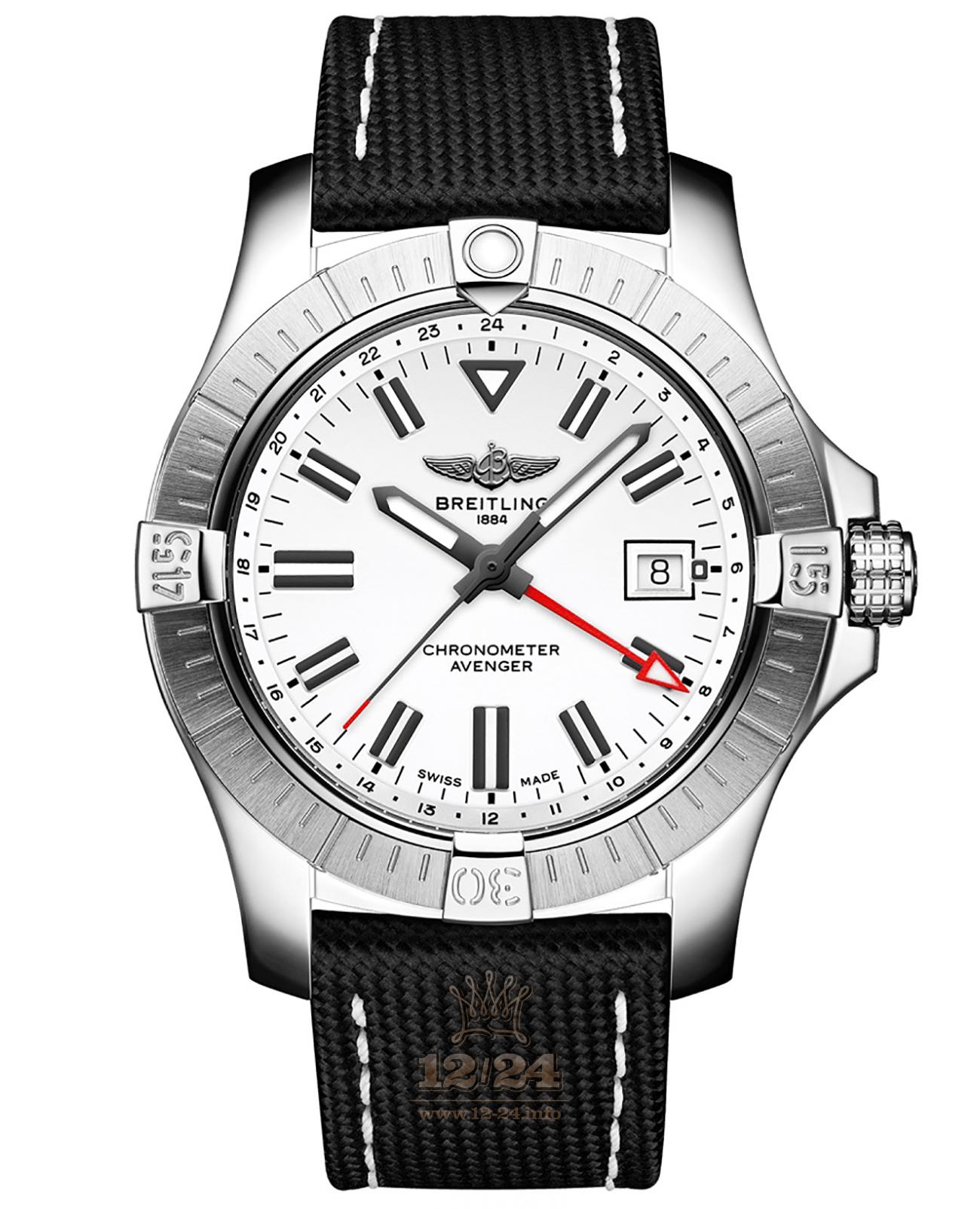 Breitling Avenger Watch A32397101A1X1 43 mm Stainless steel Case White Dial