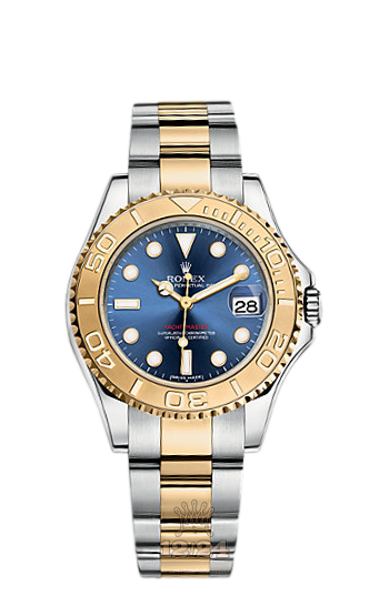 Rolex Yacht-Master Watch 168623-0015 35 mm Steel / Yellow gold Case Dark blue Dial