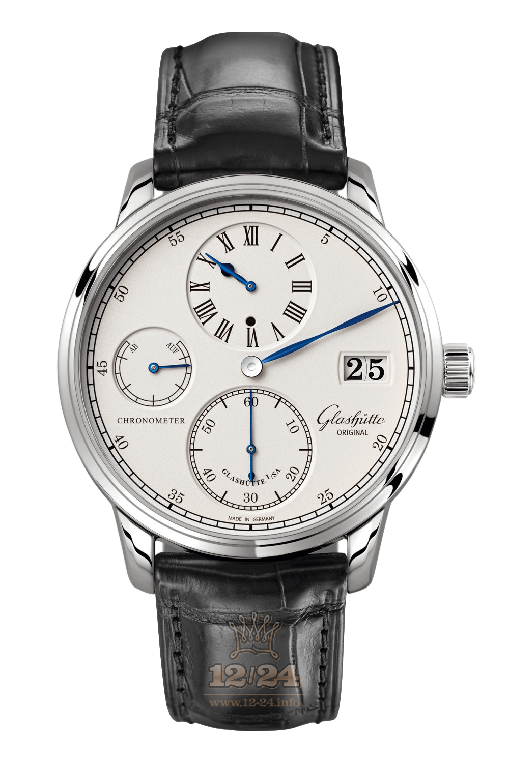 Glashutte Senator Watch 1-58-04-04-04-04 42 mm White gold Case Silver Dial