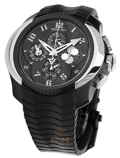 Franc Vila Cobra Watch 10I.QP-WGOLD.V04 White gold Ceramics Case Black Silver Dial
