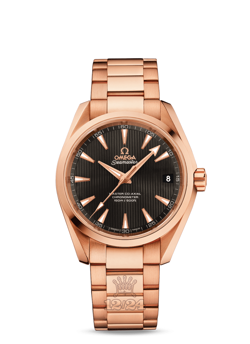 Omega Aqua Terra 150 M Watch 231.50.39.21.06.003 38 mm Pink gold Case Gray Dial