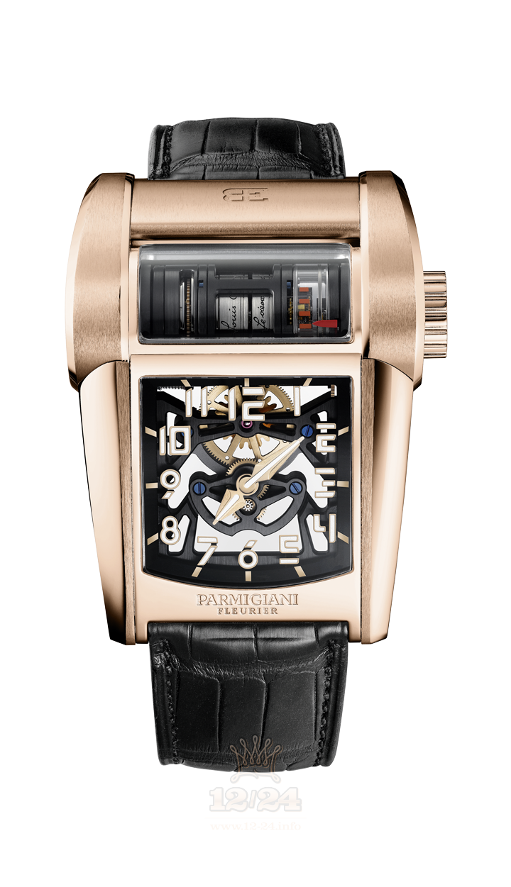 Parmigiani Fleurier Bugatti Watch PFH390-1001400-HA1442 42 mm Pink gold Case Black Dial