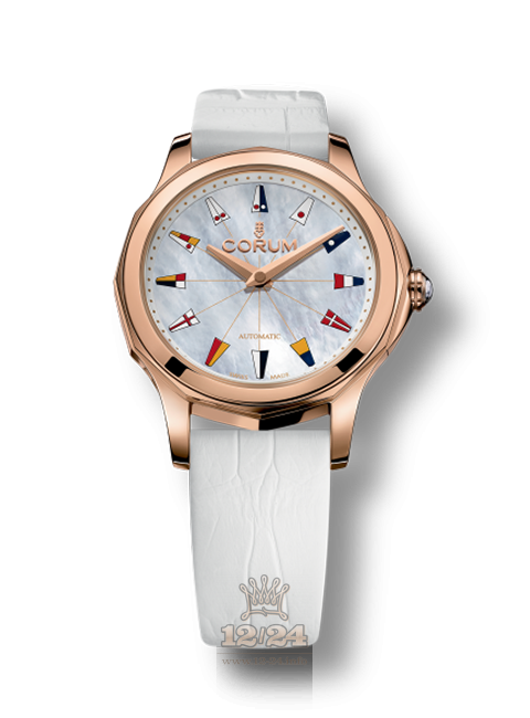 Corum Admiral Watch A400/02903 32 mm Pink gold Case White Dial