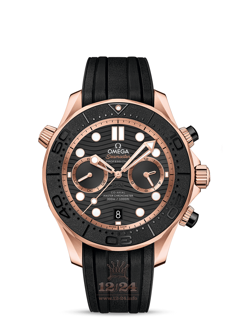 Omega Seamaster Watch 210.62.44.51.01.001 44 mm Pink gold Case Black Dial