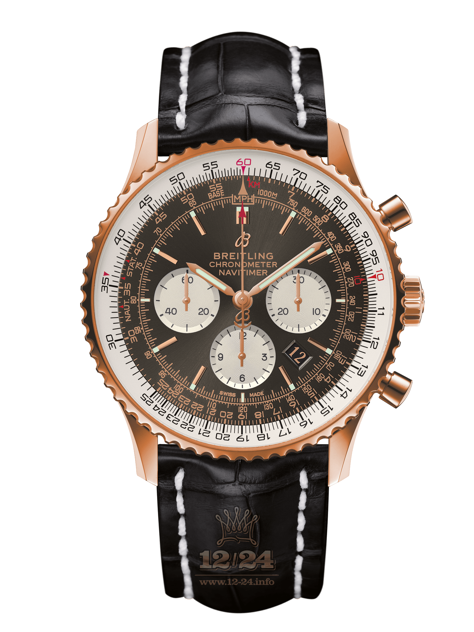 Breitling Navitimer Watch RB0127121F1P1 46 mm Red gold Case