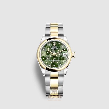 Rolex Datejust Watch 278243-0031 31 mm Stainless steel Yellow gold Case Green Dial