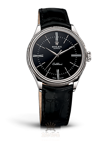Rolex Cellini Time Watch 50509-0006 39 mm White gold Case Black Dial
