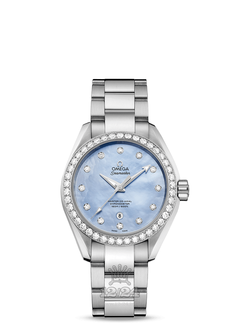 Omega Aqua Terra 150 M Watch 231.15.34.20.57.002 34 mm Stainless steel Case Dark blue Dial