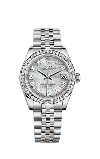 Rolex Lady-Datejust Watch 178384-0012 31 mm Steel / White gold Case White Dial