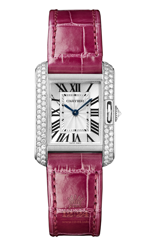 Cartier Tank Watch WT100015 30 mm White gold Case Silver Dial