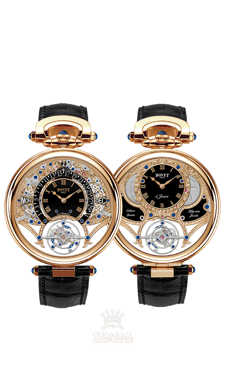 Bovet Fleurier Grandes Complications Watch AIQPR003 46 mm Pink gold Case Black Dial
