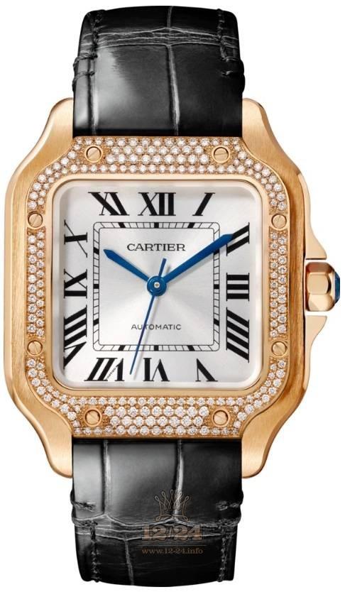 Cartier Santos de Cartier Watch WJSA0007 35 mm Pink gold Case Silver Dial