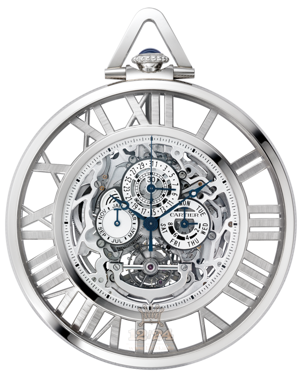 Cartier Rotonde de Cartier Watch W1556213 55 mm White gold Case White Silver Dial