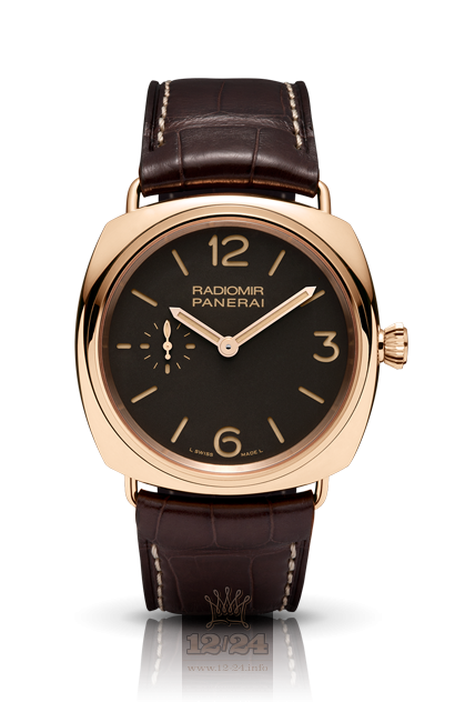 Panerai Radiomir Watch PAM00439 42 mm Red gold Case Brown (chocolate) Dial