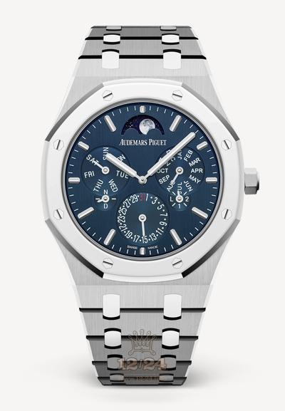 Audemars Piguet Royal Oak Watch 26586IP.OO.1240IP.01 41 mm Platinum Titanium Case Dark blue Dial