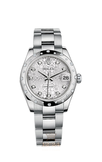 Rolex Lady-Datejust Watch 178344-0031 31 mm Steel / White gold Case Silver Dial