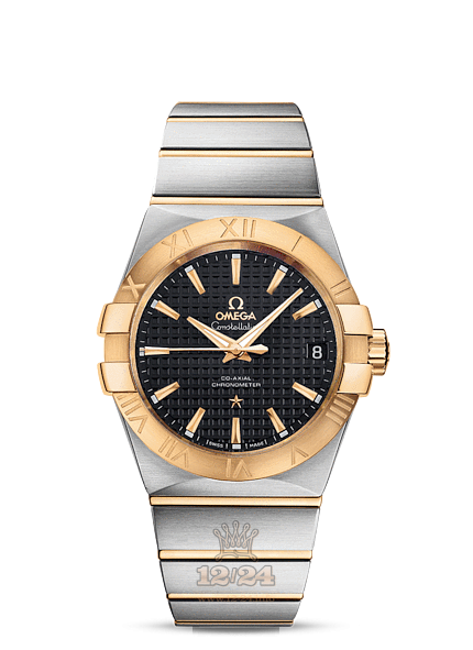 Omega Constellation Watch 123.20.38.21.01.002 38 mm Steel / Yellow gold Case Black Dial