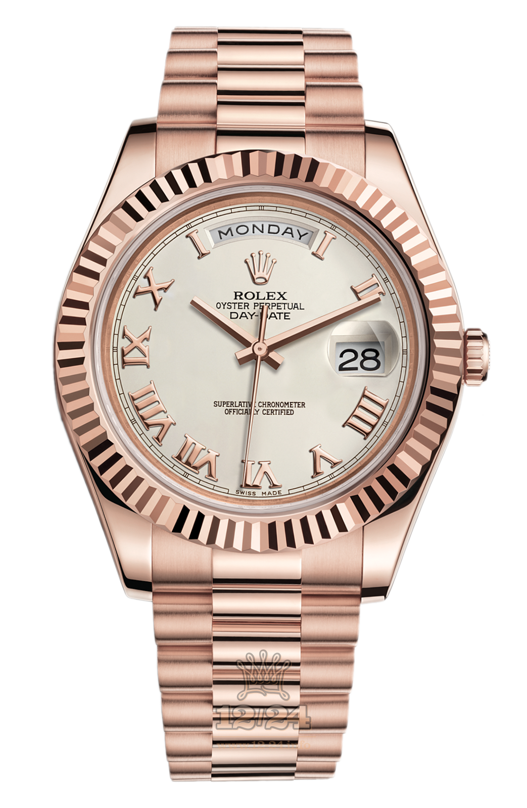 Rolex Day-Date II Watch 218235-0033 41 mm Pink gold Case Beige Dial