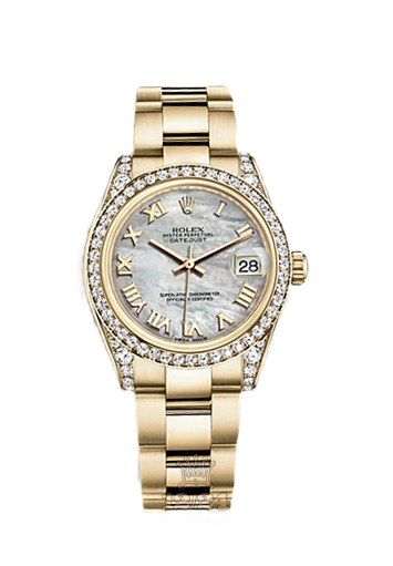 Rolex Datejust Watch 178158-0090 31 mm Yellow gold Case White Dial