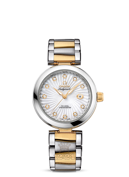 Omega Ladymatic Watch 425.20.34.20.55.002 34 mm Steel / Yellow gold Case White Dial
