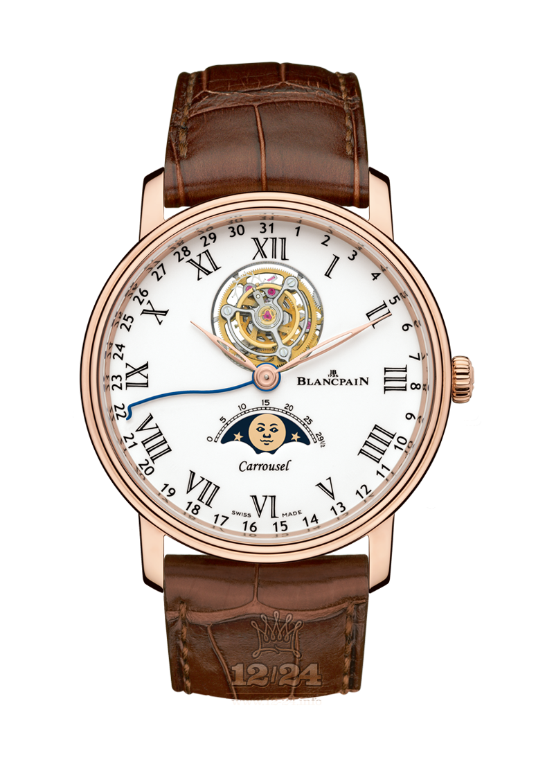 Blancpain Villeret Watch 6622L-3631-55B 42 mm Red gold Case White Dial