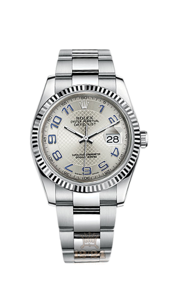 Rolex Datejust Watch 116234-0155 36 mm Steel / White gold Case Silver Dial