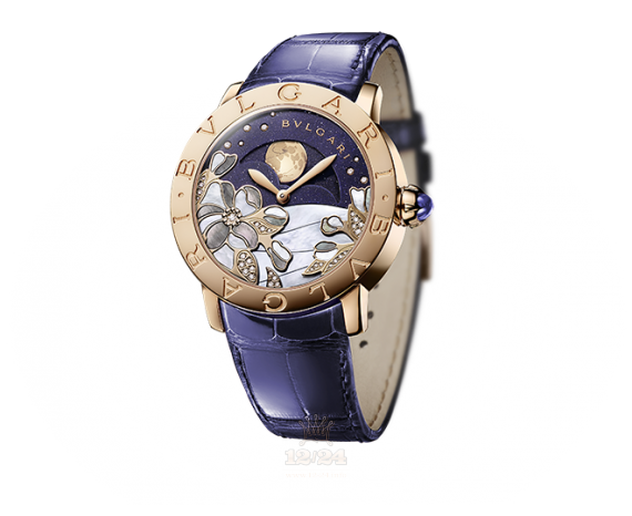 Bvlgari Bvlgari Bvlgari Watch 102091 BBLP37CDGLMP 37 mm Pink gold Case White Dark blue Dial