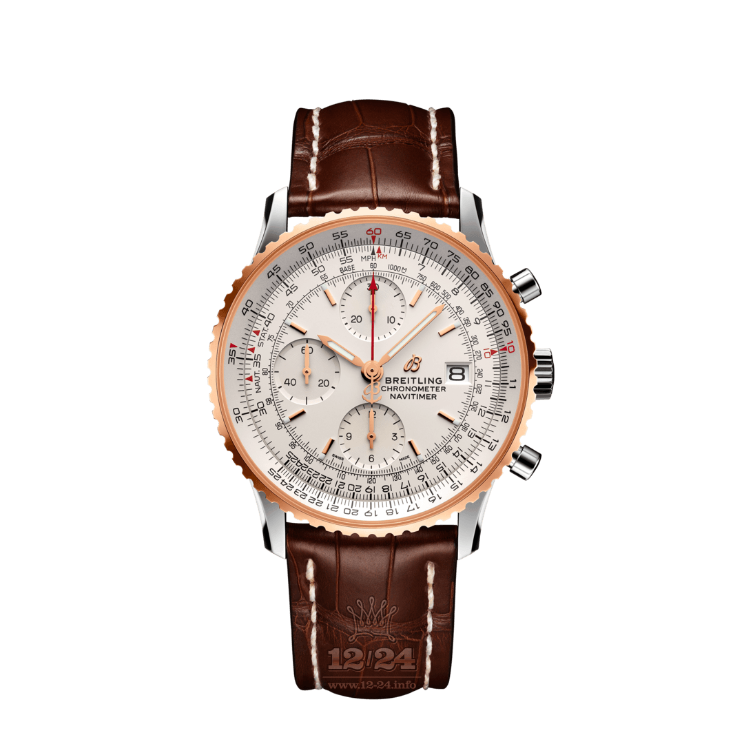 Breitling Navitimer Watch U13324211G1P1 41 mm Stainless steel Red gold Case White Dial