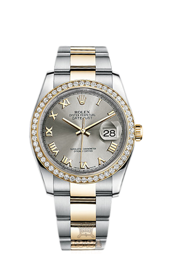 Rolex Datejust Watch 116243-0058 36 mm Steel / Yellow gold Case Silver Dial