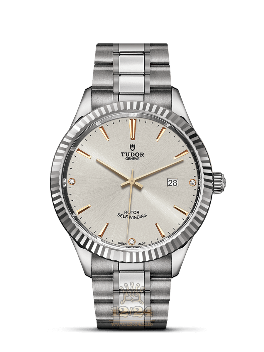 Tudor Style Watch M12710-0011 41 mm Stainless steel Case Gray Silver Dial