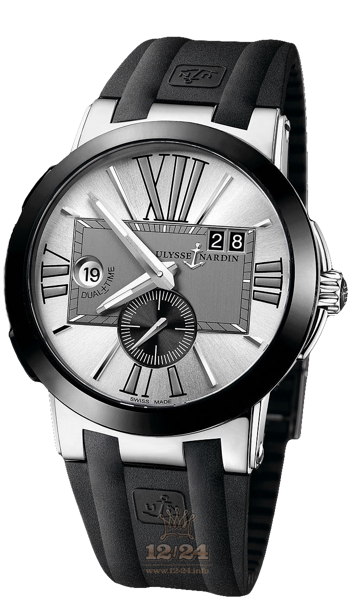 Ulysse Nardin Executive Watch 243-00-3/421 43 mm Stainless steel Case Gray Silver Dial
