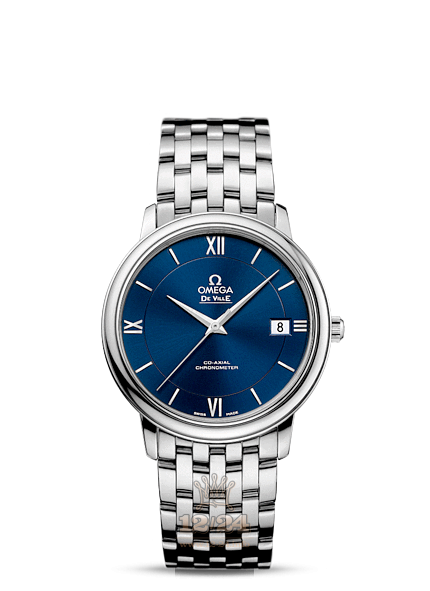 Omega Prestige Watch 424.10.37.20.03.001 37 mm Stainless steel Case Dark blue Dial