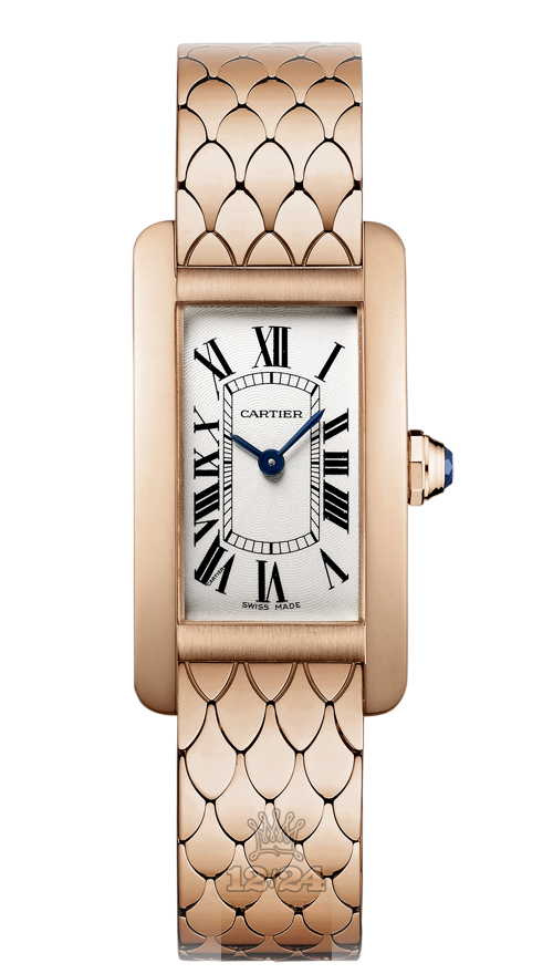 Cartier Tank Watch W2620031 19 mm Pink gold Case Silver Dial