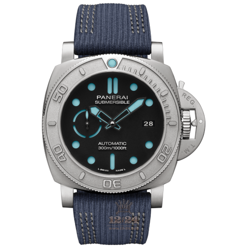 Panerai Submersible Watch PAM00985 47 mm Titanium Case Black Dial