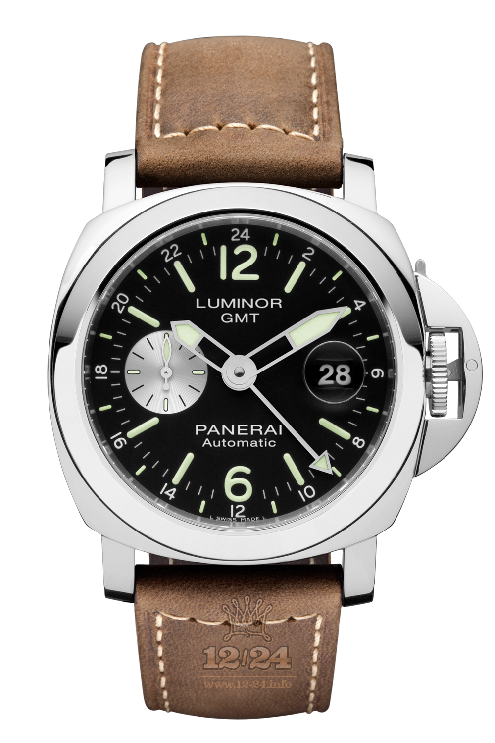 Panerai Luminor Watch PAM01088 44 mm Stainless steel Case Black Dial