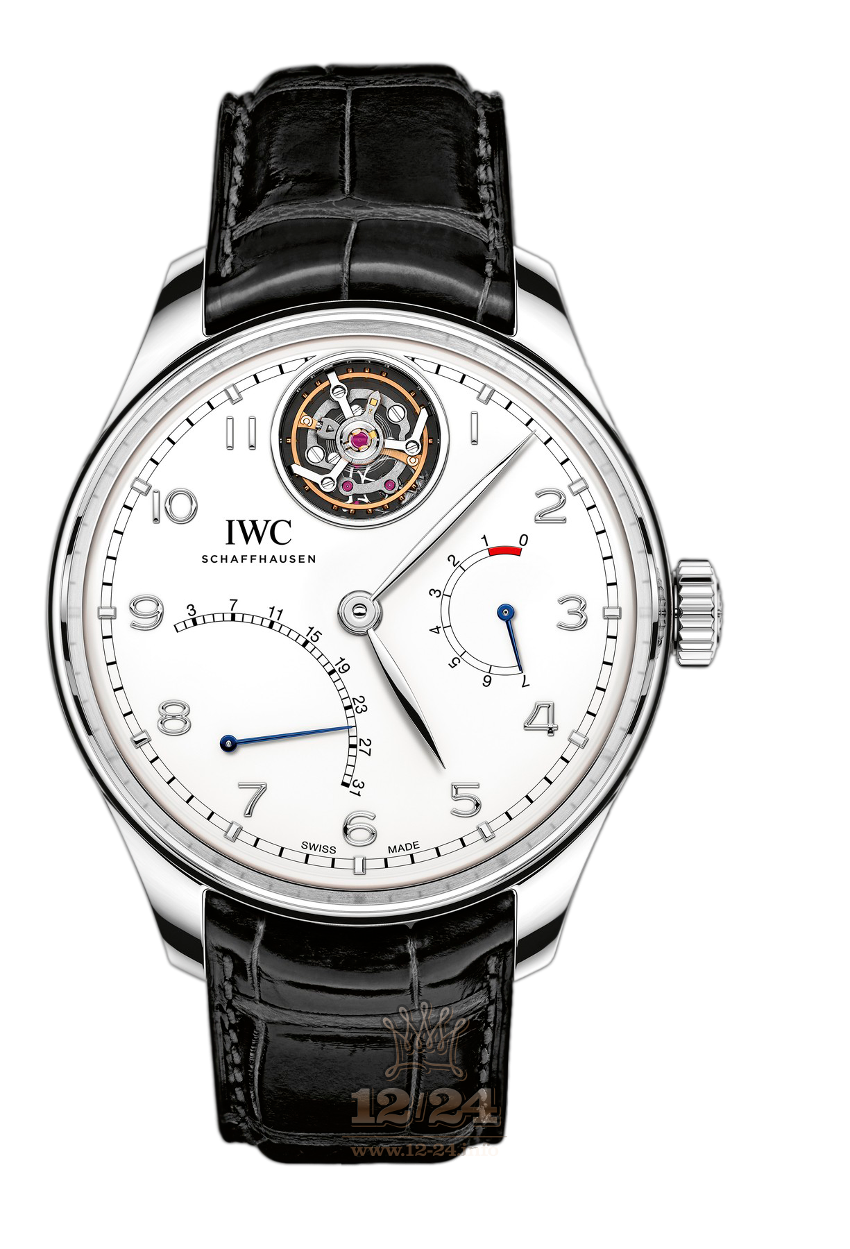IWC Portugieser Watch IW504601 44 mm Platinum Case Silver Dial