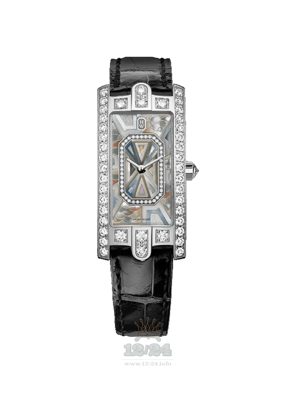 Harry Winston The Avenue Collection Watch AVCQHM19WW139 19 mm White gold Case White Silver Pink Blue Beige Dial