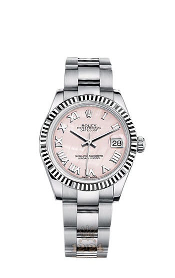 Rolex Datejust Watch 178274-0068 31 mm Steel / White gold Case Pink Dial