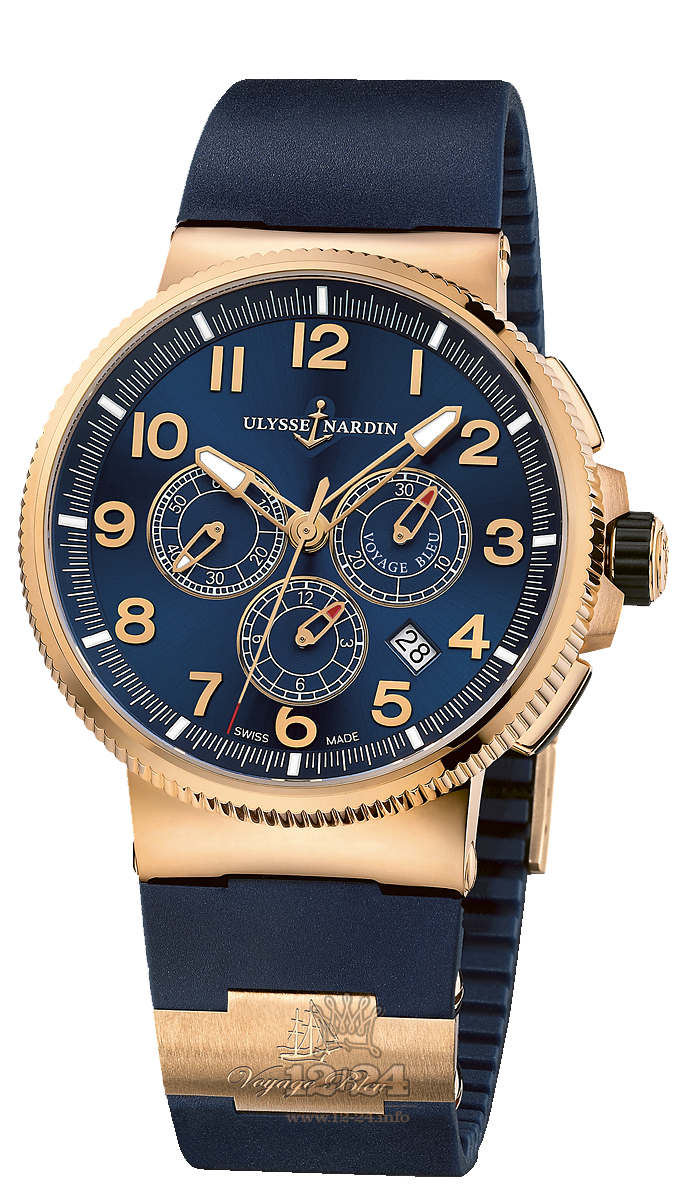 Ulysse Nardin Marine Watch 1506-150LE-3/63-VB 43 mm Pink gold Case Blue Dial
