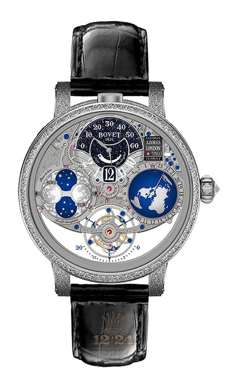 Bovet Dimier Watch R180004-C1234 46 mm White gold Case Dark blue Dial