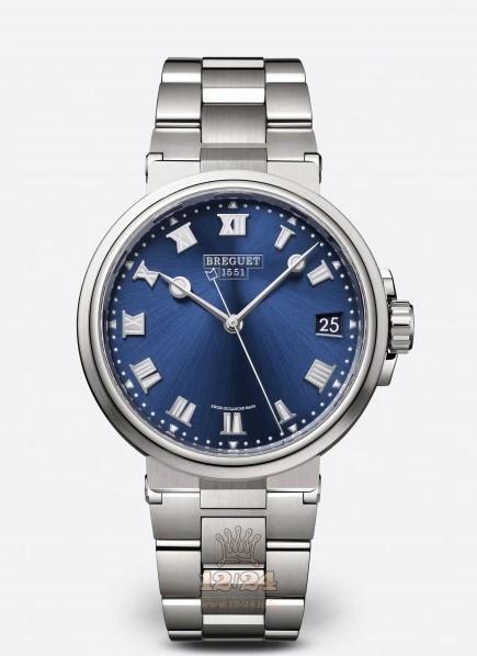 Breguet Marine Watch 5517TI/Y1/TZ0 40 mm Titanium Case Dark blue Dial