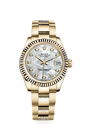 Rolex Datejust Watch 178278-0067 31 mm Yellow gold Case White Dial