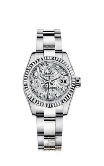 Rolex Lady-Datejust Watch 179174-0103 26 mm Steel / White gold Case Gray Dial
