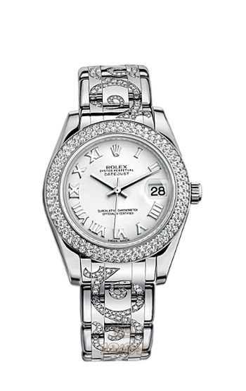 Rolex Pearlmaster Watch 81339-0033 34 mm White gold Case White Dial