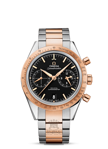 Omega Speedmaster 57 Watch 331.20.42.51.01.002 42 mm Steel / Pink gold Case Black Dial