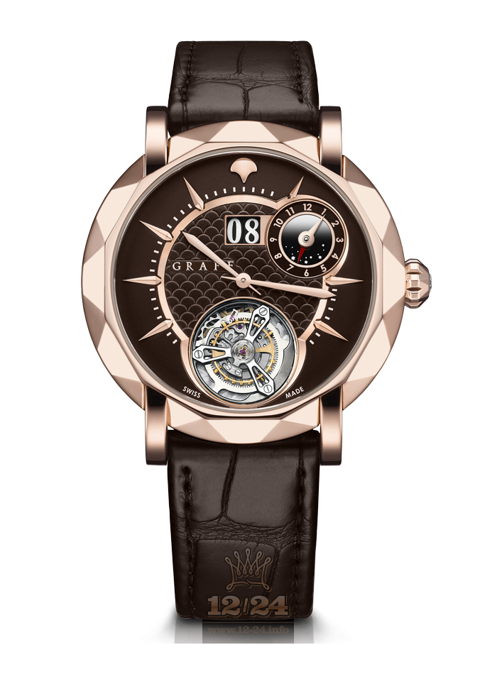 Graff MasterGraff Watch MGUGMT43PGC 43 mm Pink gold Case Golden Brown (chocolate) Dial