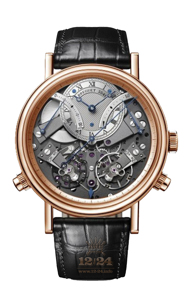 Breguet Tradition Watch 7077BR/G1/9XV 44 mm Pink gold Case Silver Dial